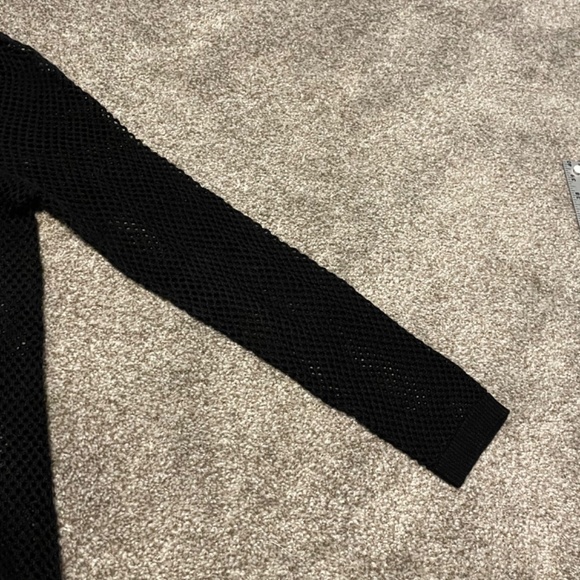 Generation Love Black Open Knit Pullover Long Sleeve Sweater Size Medium - Picture 5 of 9